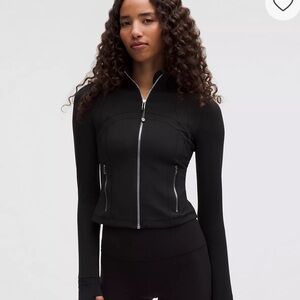 Lululemon Athletica Black Jacket with Silver Zipper